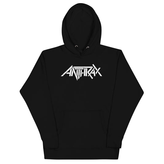 MerchMoment Anthrax - White Core Logo Hoodie [Apparel] Black