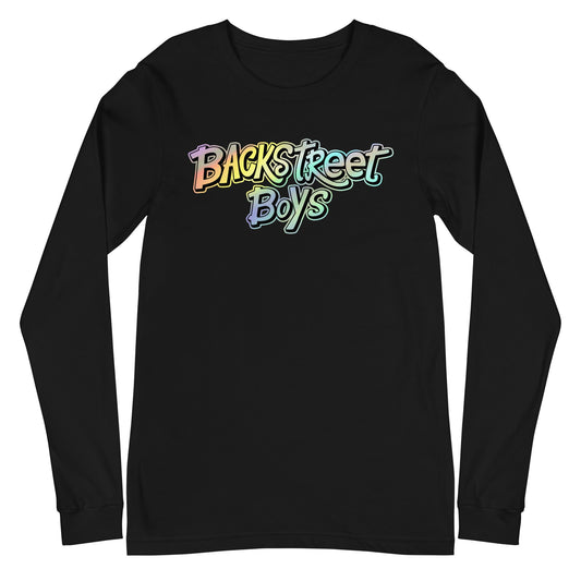 MerchMoment Backstreet Boys - Gradient Logo Long Sleeve T-Shirt [Apparel] Black
