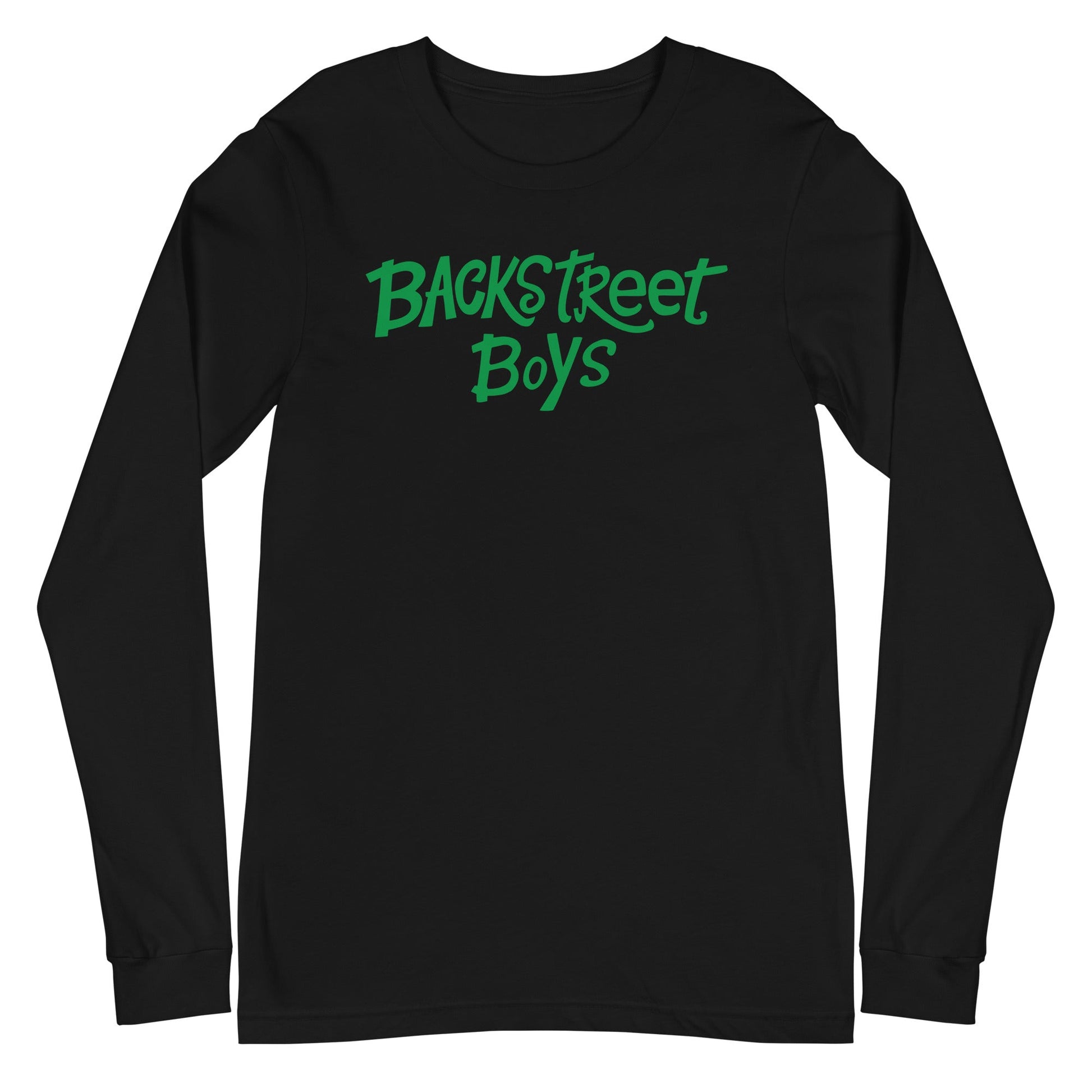 MERCHMOMENT Backstreet Boys - Green Logo Long Sleeve T-Shirt [Apparel] - Rock Band Apparel