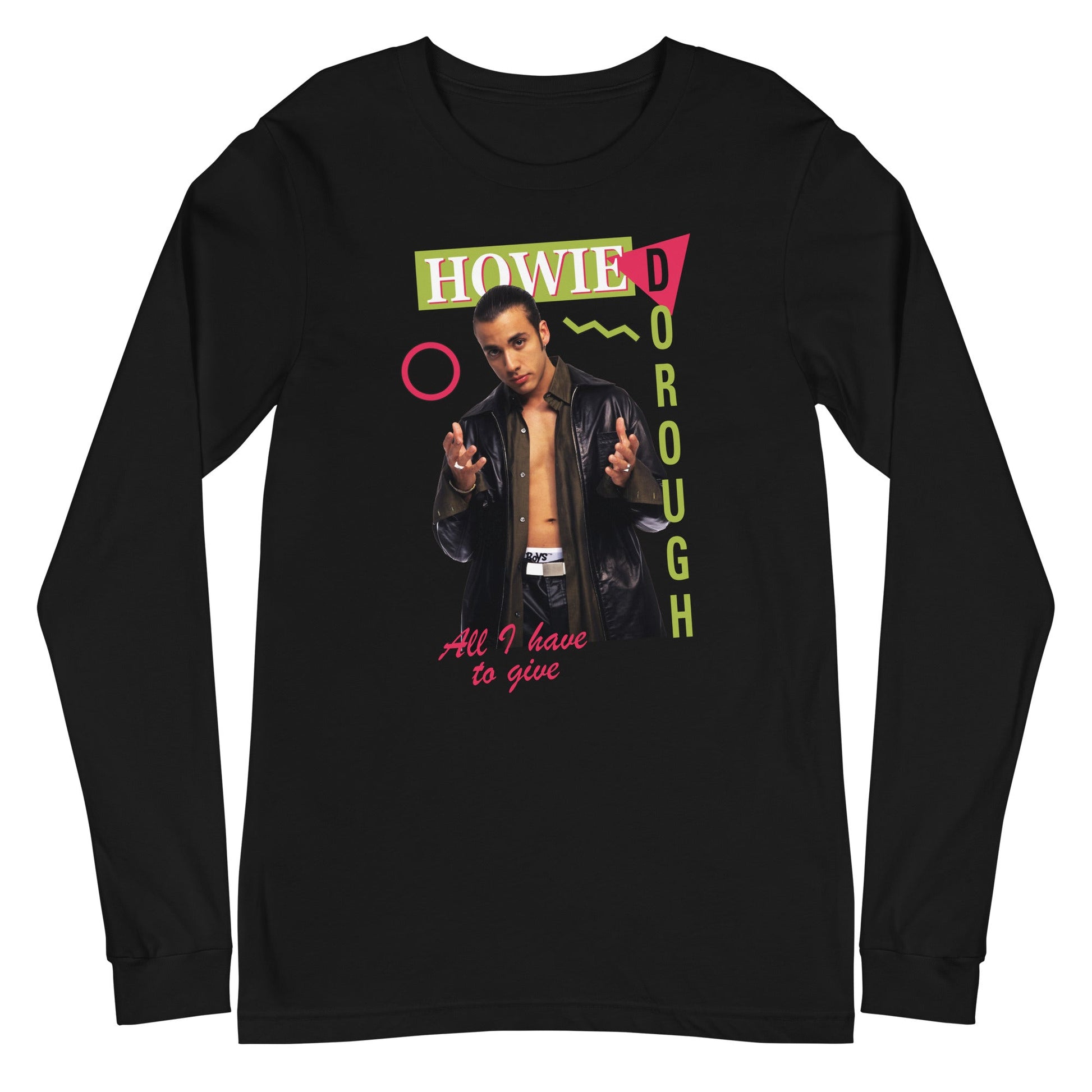 MerchMoment Backstreet Boys - Howie Dorough Long Sleeve T-Shirt [Apparel] Black