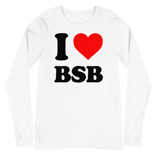 MERCHMOMENT Backstreet Boys - Love BSB White Long Sleeve T-Shirt [Apparel] - Rock Band Apparel