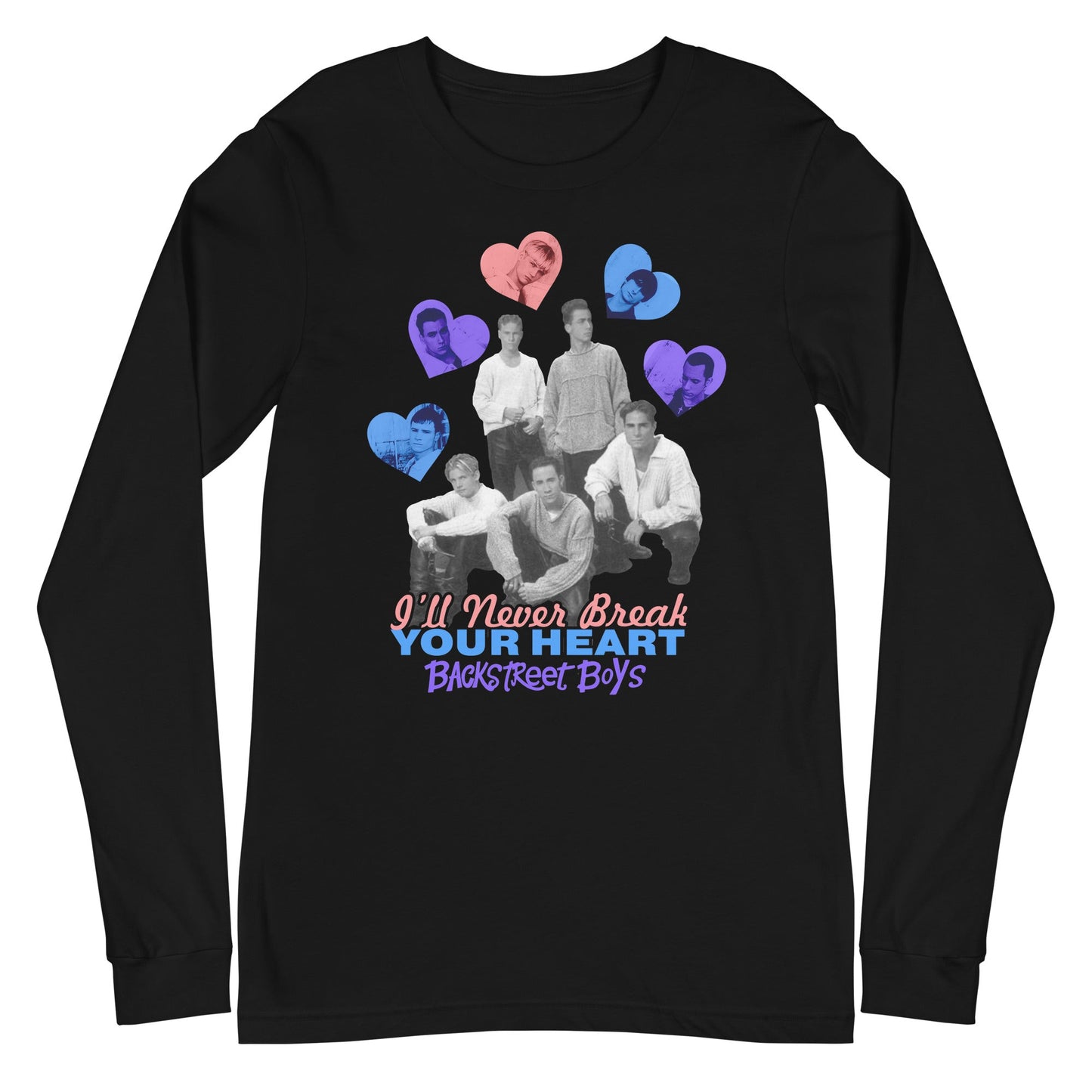 MERCHMOMENT Backstreet Boys - Never Break Your Heart Long Sleeve T-Shirt [Apparel] - Rock Band Apparel