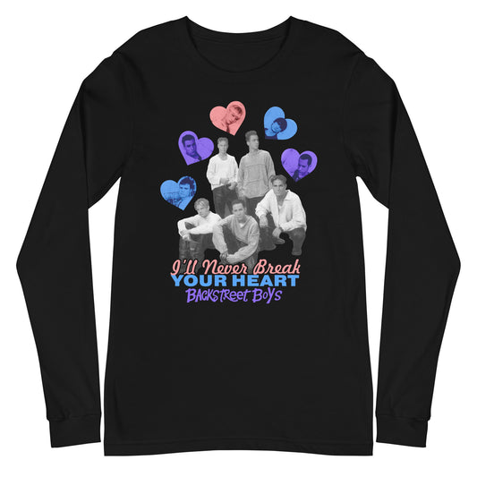 MERCHMOMENT Backstreet Boys - Never Break Your Heart Long Sleeve T-Shirt [Apparel] - Rock Band Apparel
