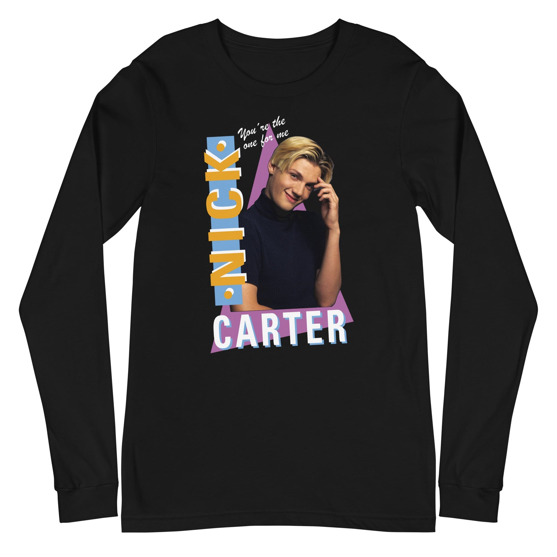 MerchMoment Backstreet Boys - Nick Carter Long Sleeve T-Shirt [Apparel] Black