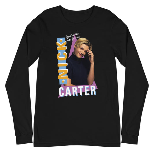 MerchMoment Backstreet Boys - Nick Carter Long Sleeve T-Shirt [Apparel] Black
