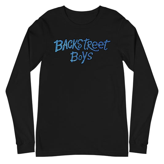 MERCHMOMENT Backstreet Boys - Striped Logo Long Sleeve T-Shirt [Apparel] - Rock Band Apparel