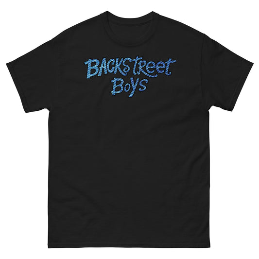 MerchMoment Backstreet Boys - Striped Logo T-Shirt [Apparel] Black