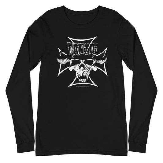 MerchMoment Danzig - Steer Skull Long Sleeve T-Shirt [Apparel] Black