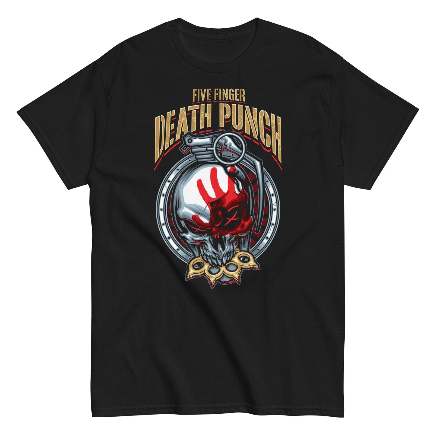 MerchMoment Five Finger Death Punch - Brass Knuckle T-Shirt [Apparel] Black
