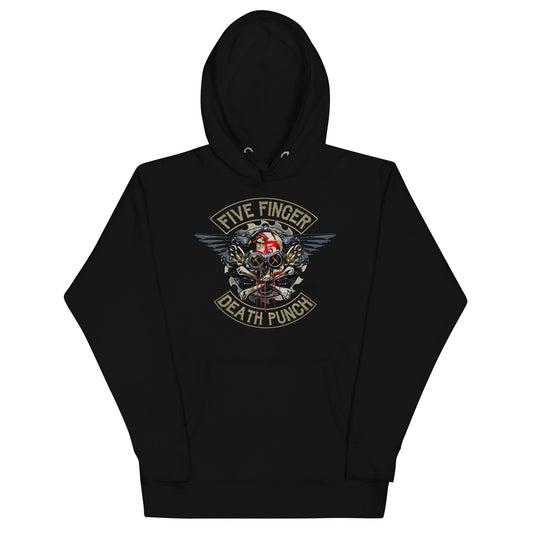 MERCHMOMENT Five Finger Death Punch - Crossbones Hoodie [Apparel] - Rock Band Apparel