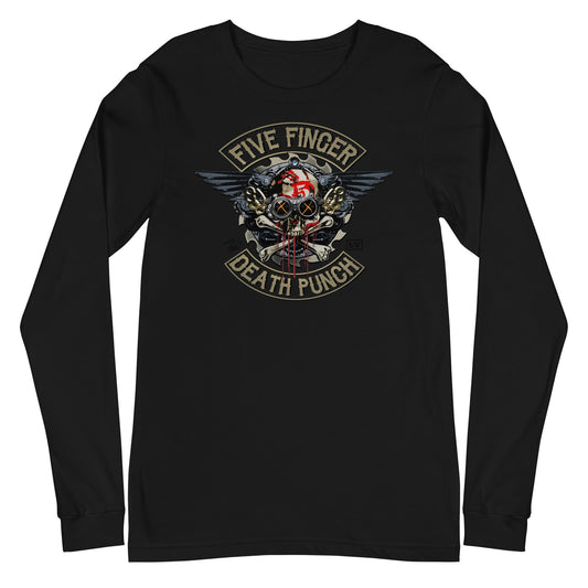 MERCHMOMENT Five Finger Death Punch - Crossbones Long Sleeve T-Shirt [Apparel] - Rock Band Apparel