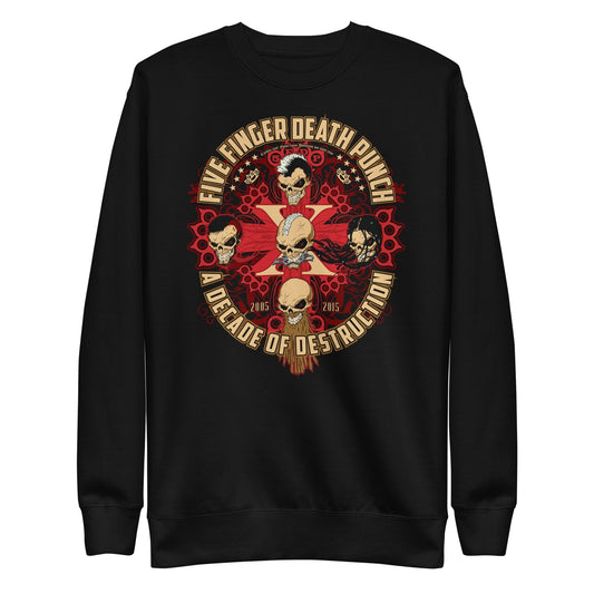 MerchMoment Five Finger Death Punch - Decade of Destruction Sweatshirt [Apparel] Black
