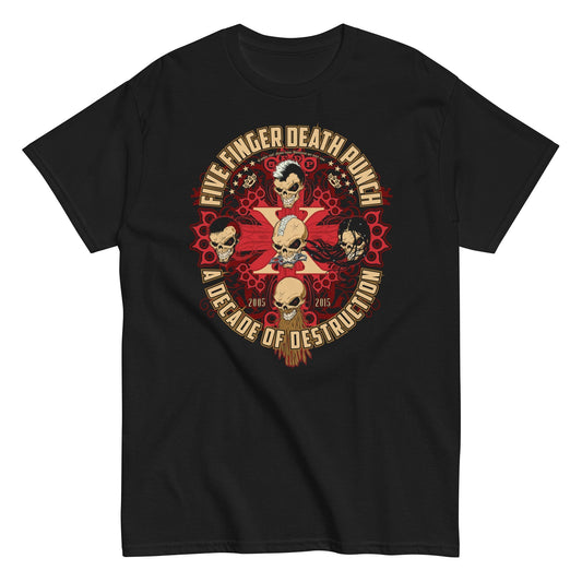 MERCHMOMENT Five Finger Death Punch - Decade of Destruction T-Shirt [Apparel] - Rock Band Apparel