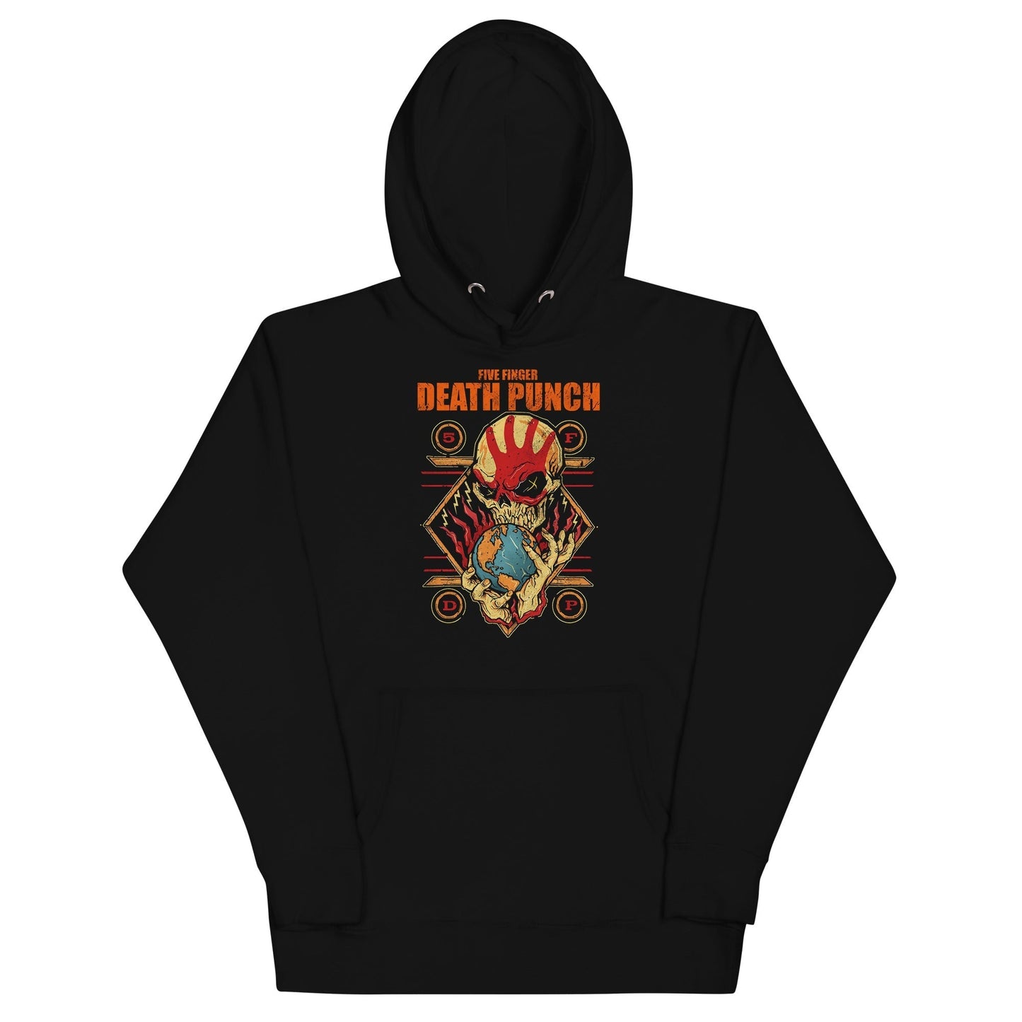 MERCHMOMENT Five Finger Death Punch - Hand Skull Logo Hoodie [Apparel] - Rock Band Apparel