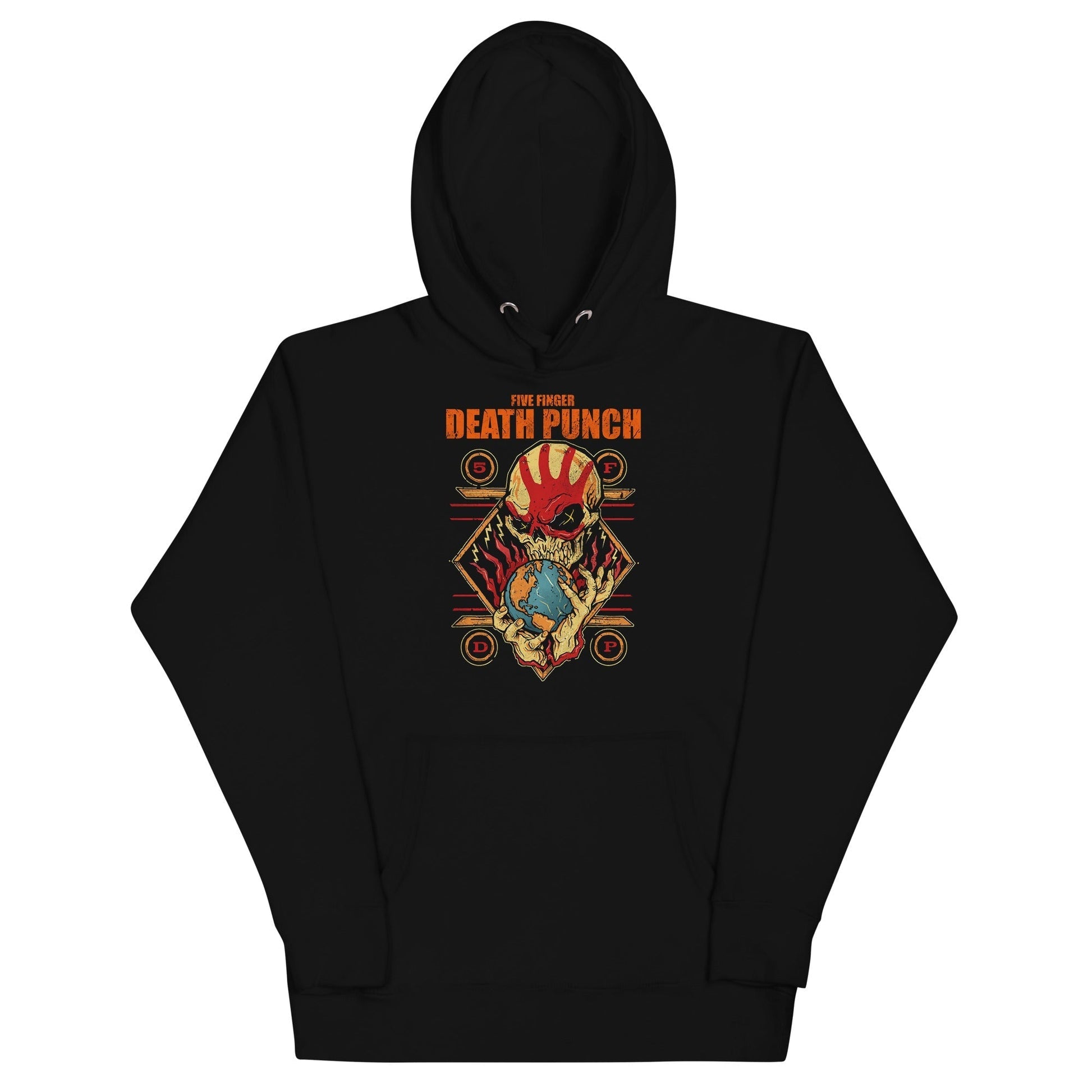 MERCHMOMENT Five Finger Death Punch - Hand Skull Logo Hoodie [Apparel] - Rock Band Apparel