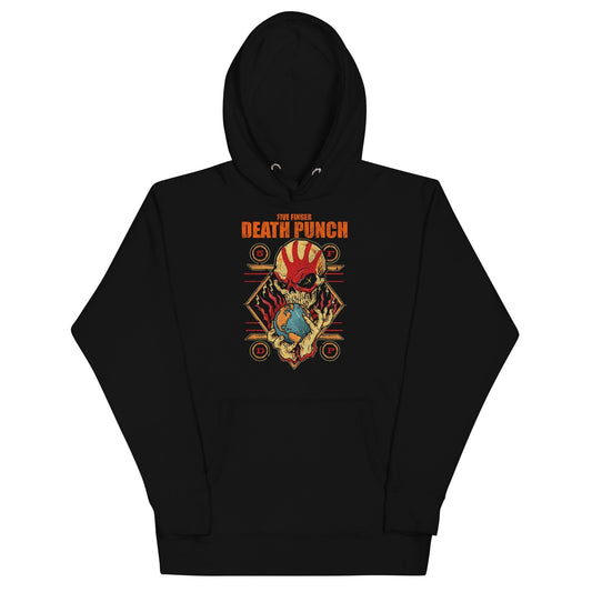 MERCHMOMENT Five Finger Death Punch - Hand Skull Logo Hoodie [Apparel] - Rock Band Apparel
