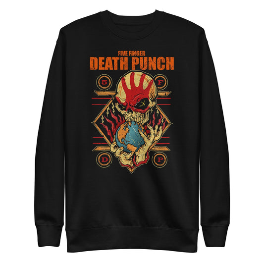 MerchMoment Five Finger Death Punch - Hand Skull Logo Sweatshirt [Apparel] Blk