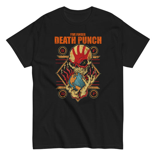 MerchMoment Five Finger Death Punch - Hand Skull Logo T-Shirt [Apparel] Black
