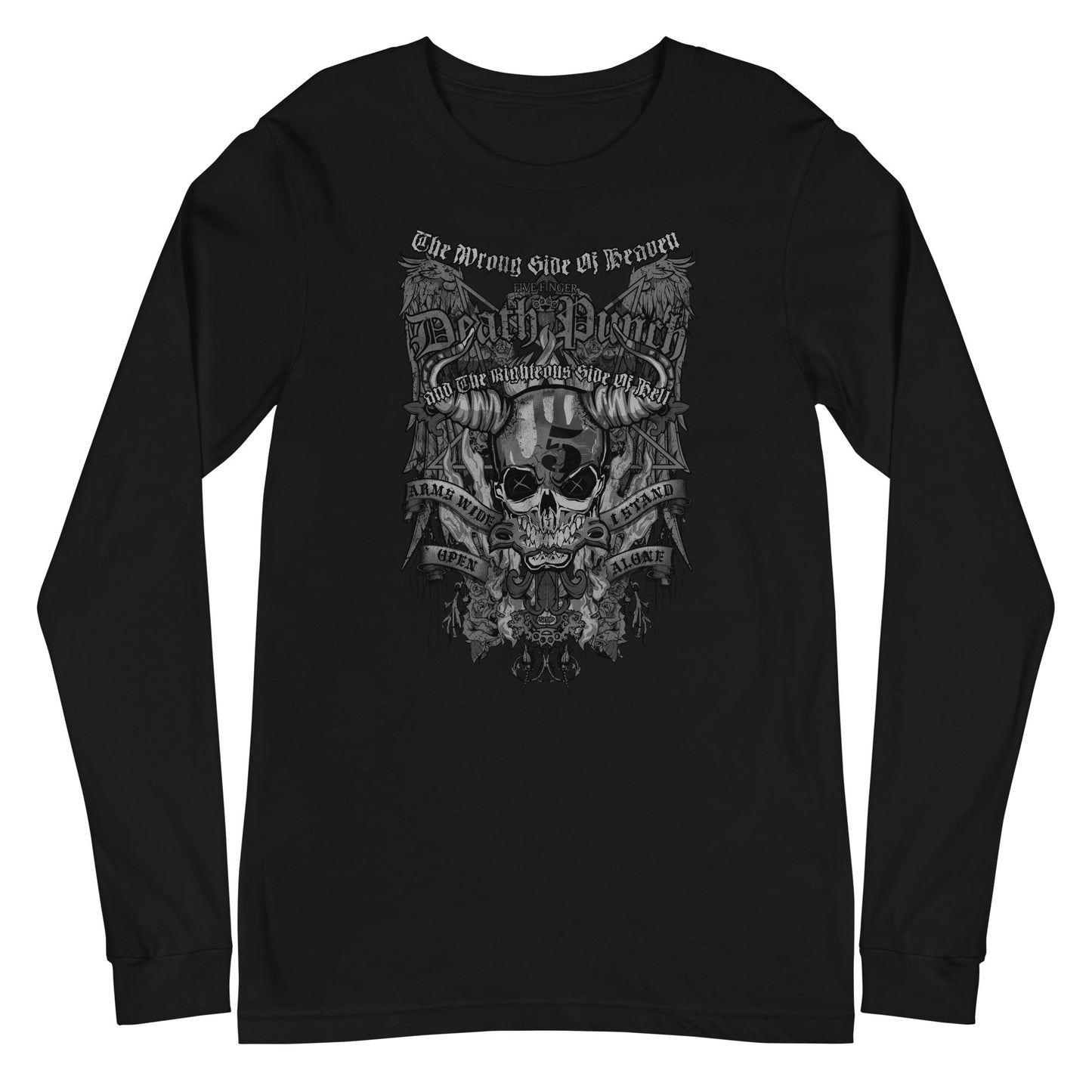 MERCHMOMENT Five Finger Death Punch - Righteous Side of Evil Long Sleeve T-Shirt [Apparel] - Rock Band Apparel