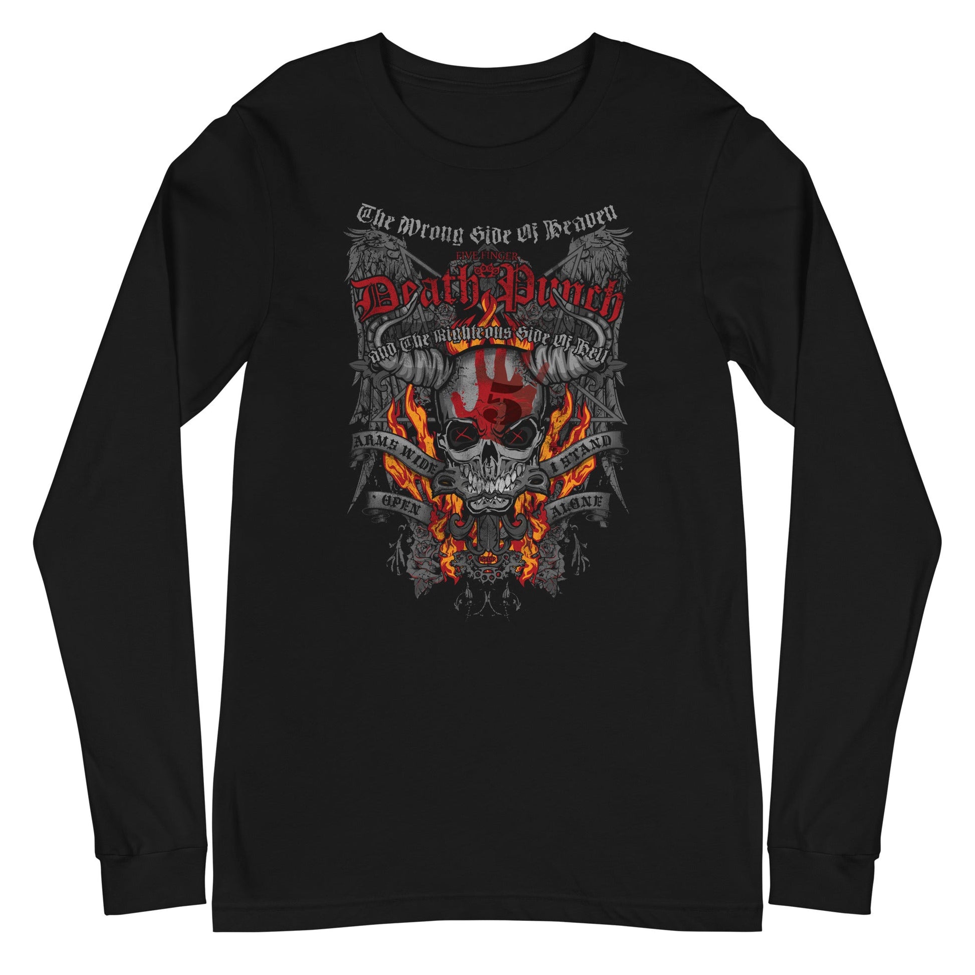 MERCHMOMENT Five Finger Death Punch - Wrong or Righteous Long Sleeve T-Shirt [Apparel] - Rock Band Apparel