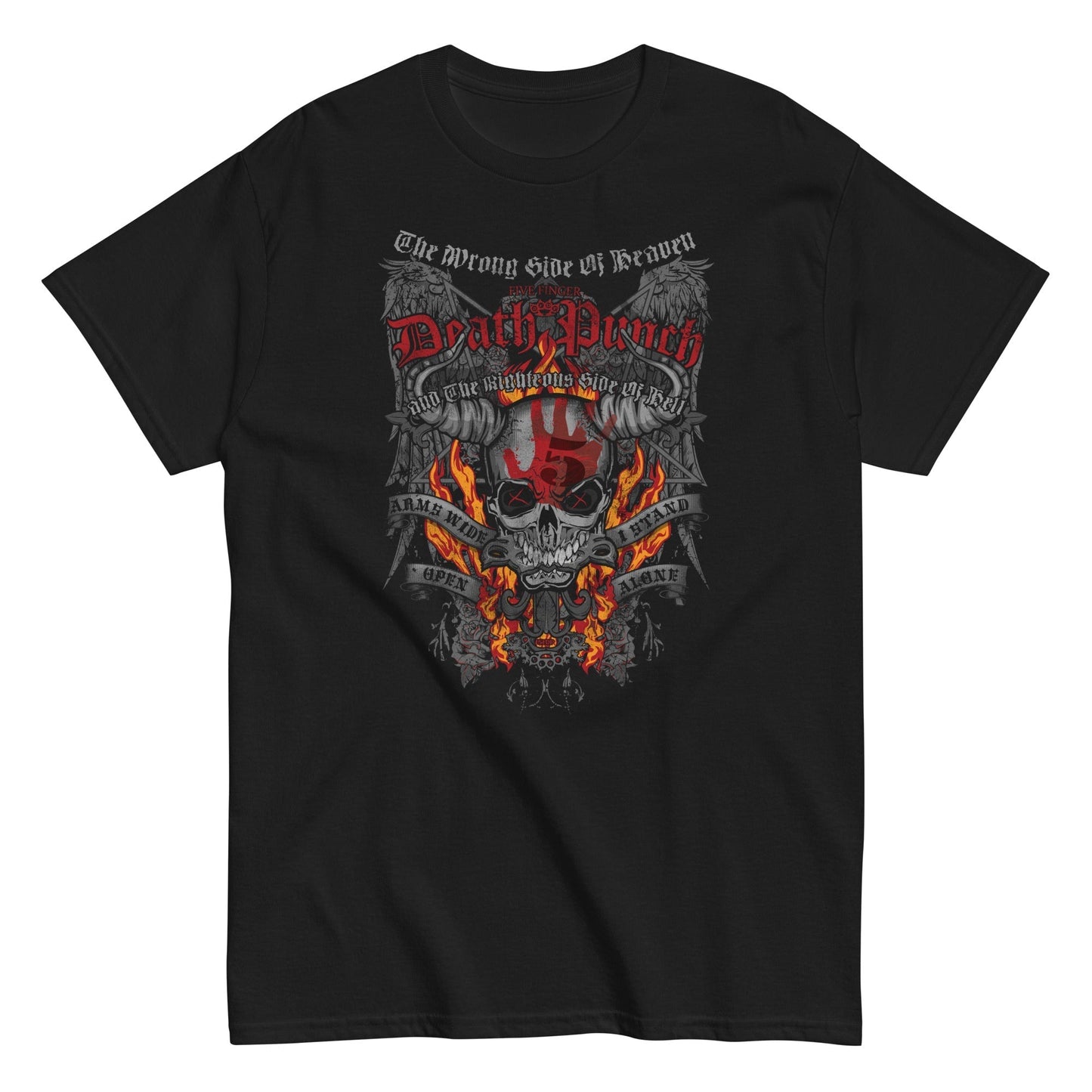 MERCHMOMENT Five Finger Death Punch - Wrong or Righteous T-Shirt [Apparel] - Rock Band Apparel