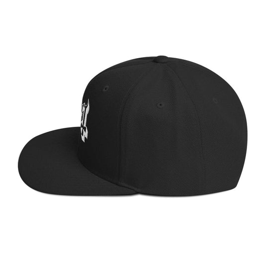 MERCHMOMENT Ghost Classic Logo White Embroidered Snap Back Hat [Apparel] - Rock Band Apparel