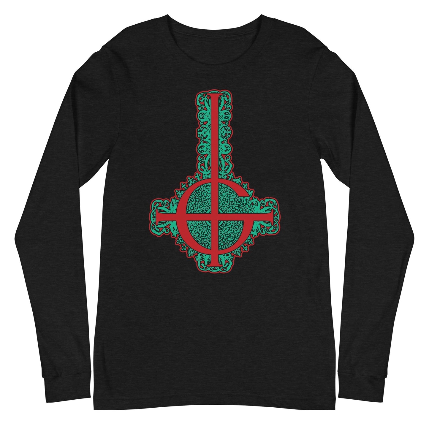 MerchMoment Ghost - Cross Long Sleeve T-Shirt [Apparel] Black