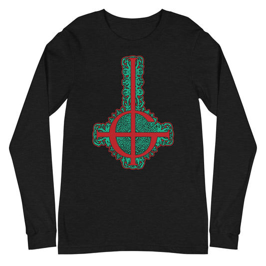 MerchMoment Ghost - Cross Long Sleeve T-Shirt [Apparel] Black