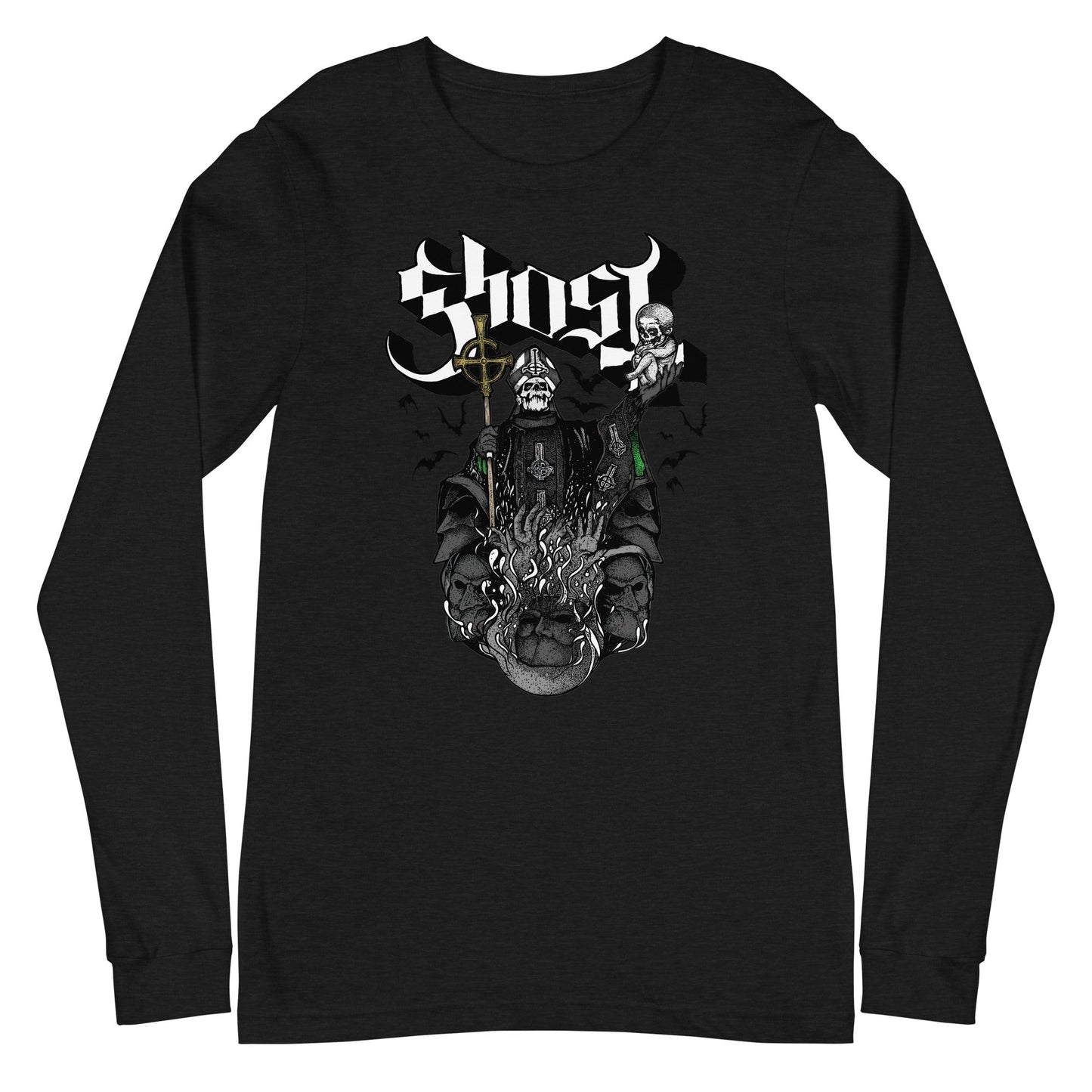 MERCHMOMENT Ghost - Darkness Awaits Long Sleeve T-Shirt [Apparel] - Rock Band Apparel