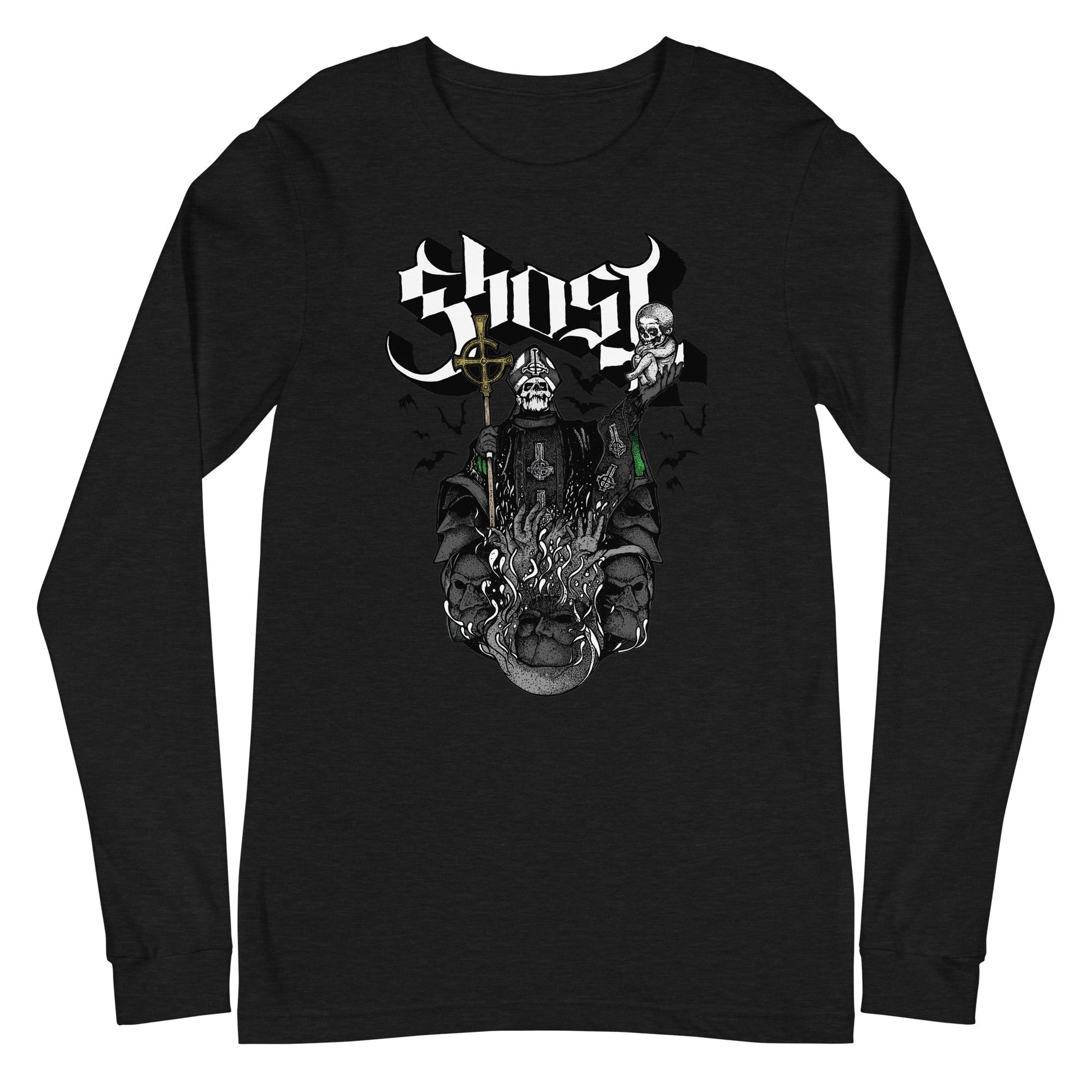 MERCHMOMENT Ghost - Darkness Awaits Long Sleeve T-Shirt [Apparel] - Rock Band Apparel