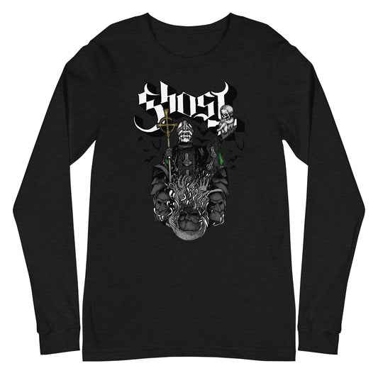 MERCHMOMENT Ghost - Darkness Awaits Long Sleeve T-Shirt [Apparel] - Rock Band Apparel
