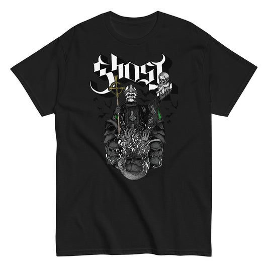 MERCHMOMENT Ghost - Darkness Awaits T-Shirt [Apparel] - Rock Band Apparel