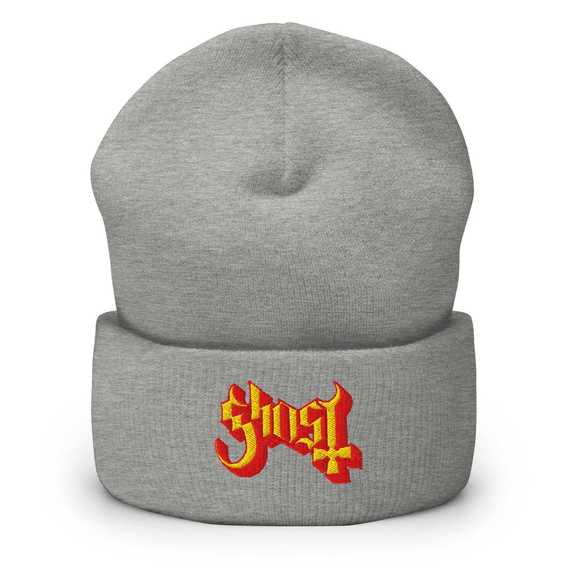 MERCHMOMENT Ghost Embroidered Beanie [Hat] - Rock Band Apparel