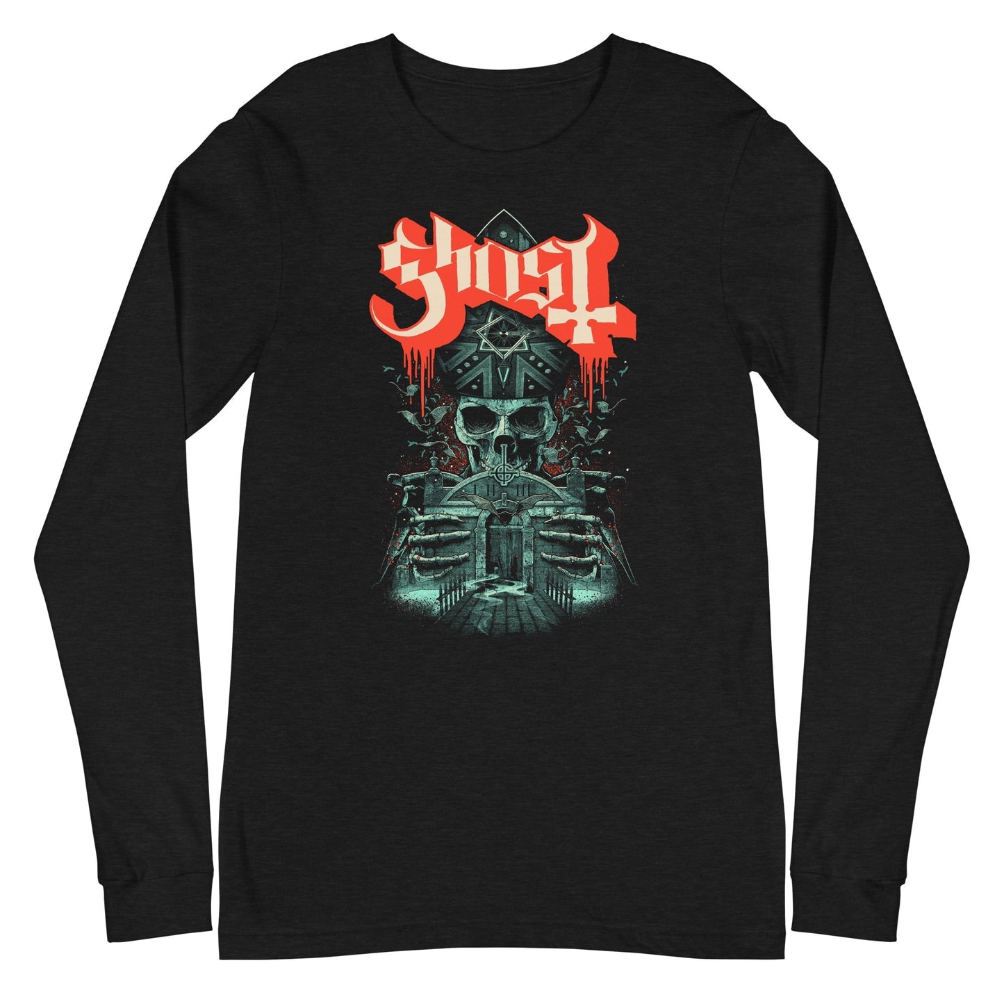 MerchMoment Ghost - Enter Alone Long Sleeve T-Shirt [Apparel] Black