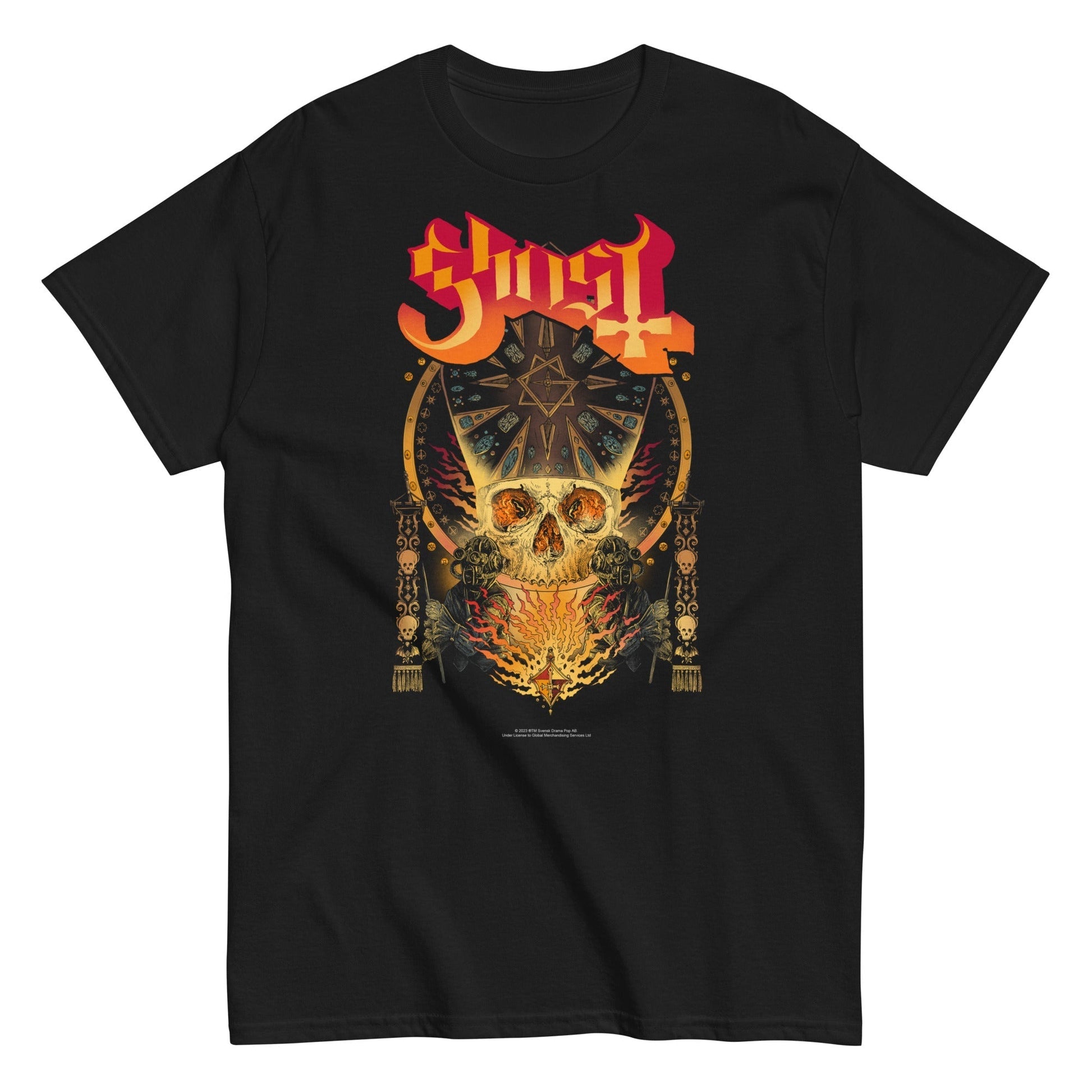 MerchMoment Ghost - Flaming Logo T-Shirt [Apparel] Black