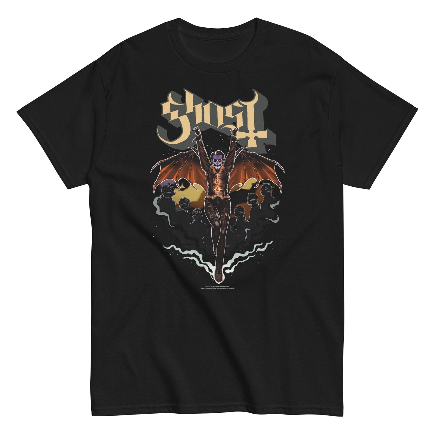 MerchMoment Ghost - Fly Over T-Shirt [Apparel] Black