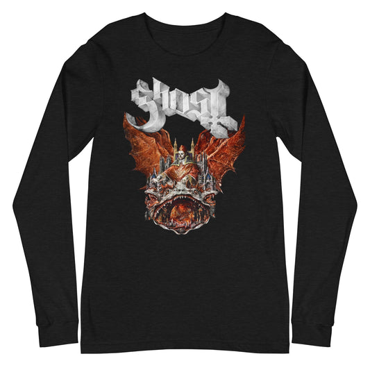 MerchMoment Ghost - Gilded Logo Long Sleeve T-Shirt [Apparel] Black