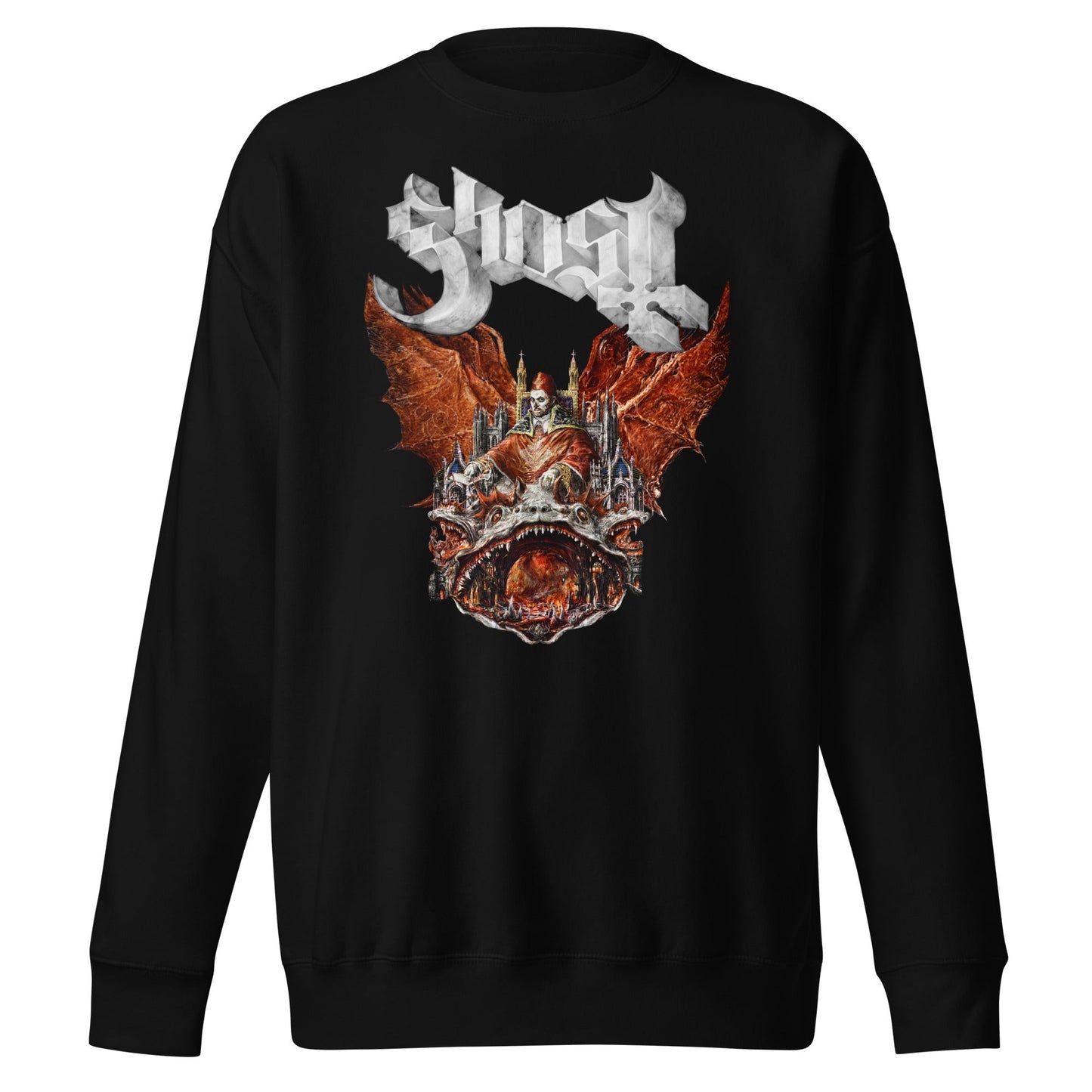 MerchMoment Ghost - Gilded Logo Sweatshirt [Apparel] Black