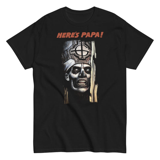 MERCHMOMENT Ghost - Here's Papa T-Shirt [Apparel] - Rock Band Apparel