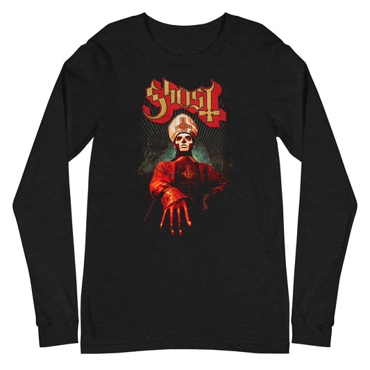 MerchMoment Ghost - Kiss the Ring Long Sleeve T-Shirt [Apparel] Black