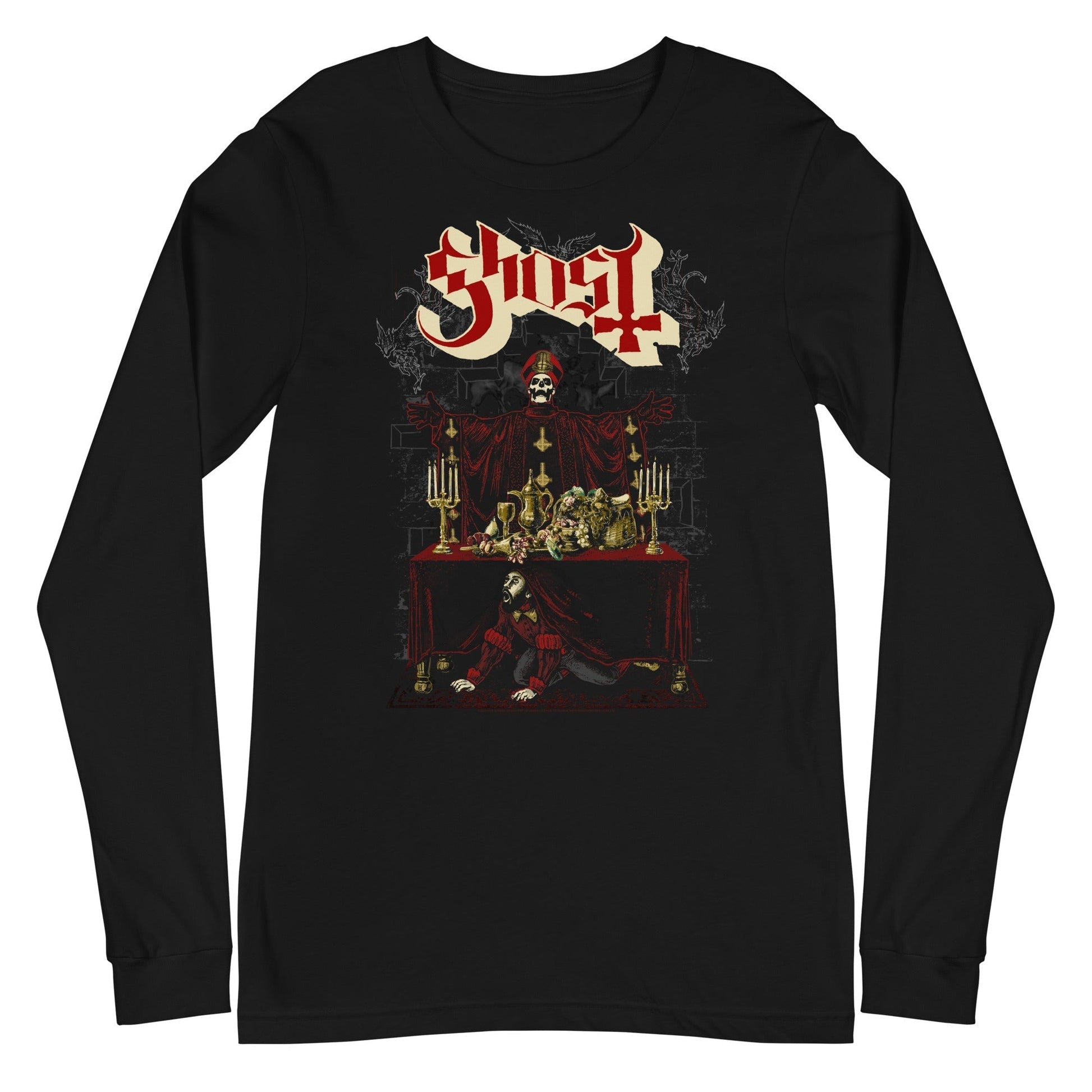 MerchMoment Ghost - Last Supper Long Sleeve T-Shirt [Apparel] Black