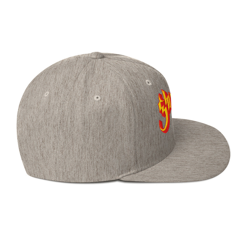 MerchMoment Ghost Logo Embroidered Snapback Hat []