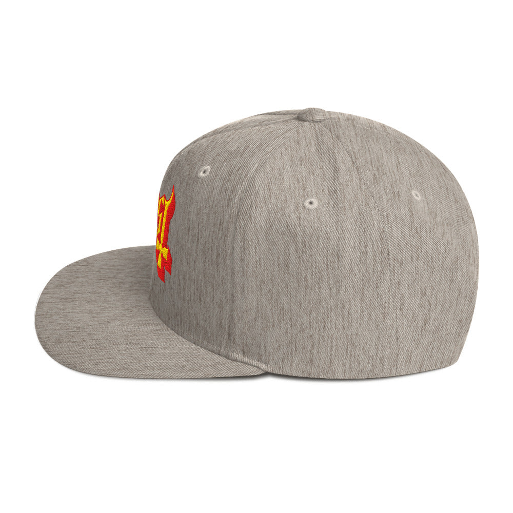MerchMoment Ghost Logo Embroidered Snapback Hat []