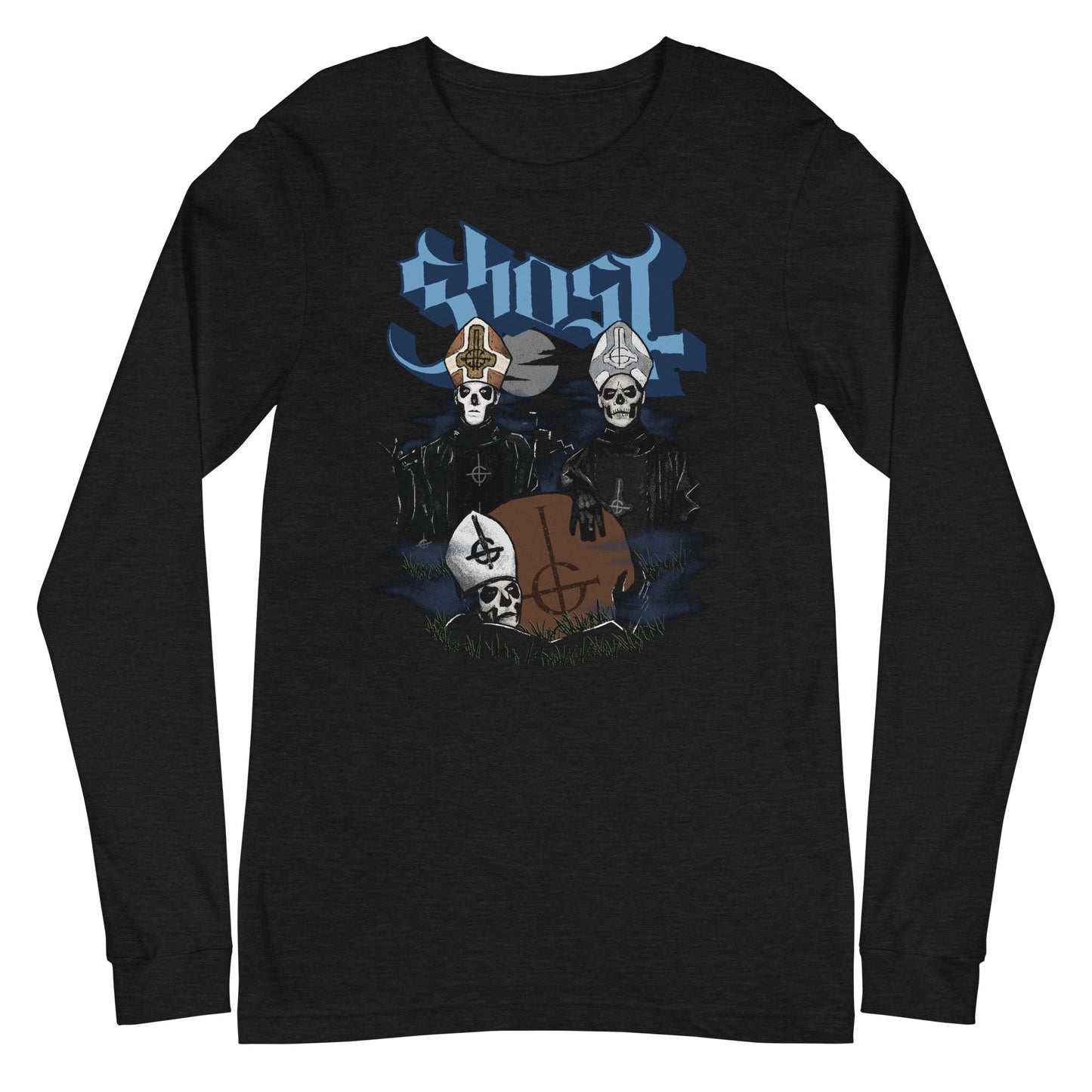 MerchMoment Ghost - Midnight Long Sleeve T-Shirt [Apparel] Black