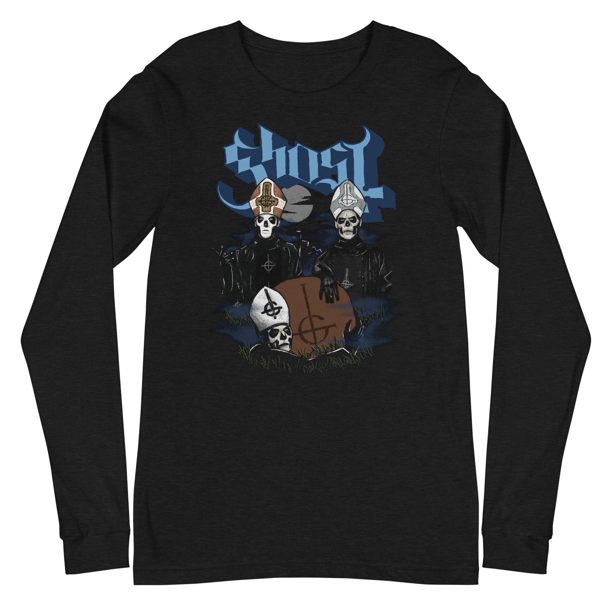 MerchMoment Ghost - Midnight Long Sleeve T-Shirt [Apparel] Black
