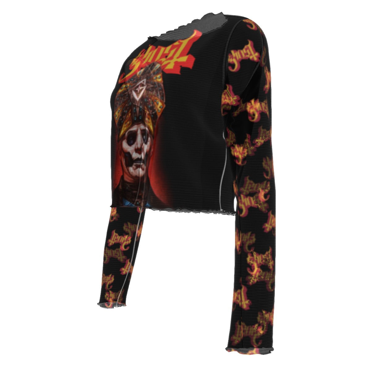 MERCHMOMENT Ghost One Eye Women's Mesh Top [Apparel] - Rock Band Apparel