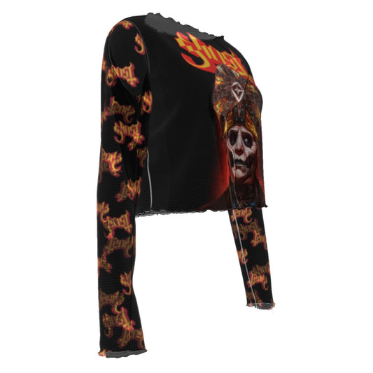 MERCHMOMENT Ghost One Eye Women's Mesh Top [Apparel] - Rock Band Apparel