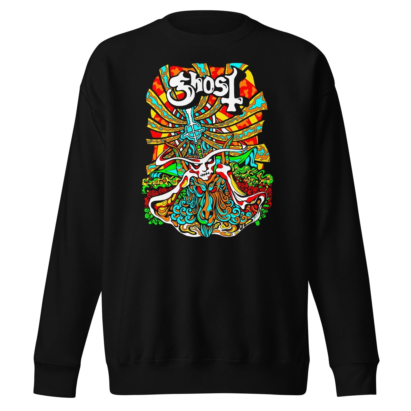 MerchMoment Ghost - Psychedelic Sweatshirt [Apparel] Black