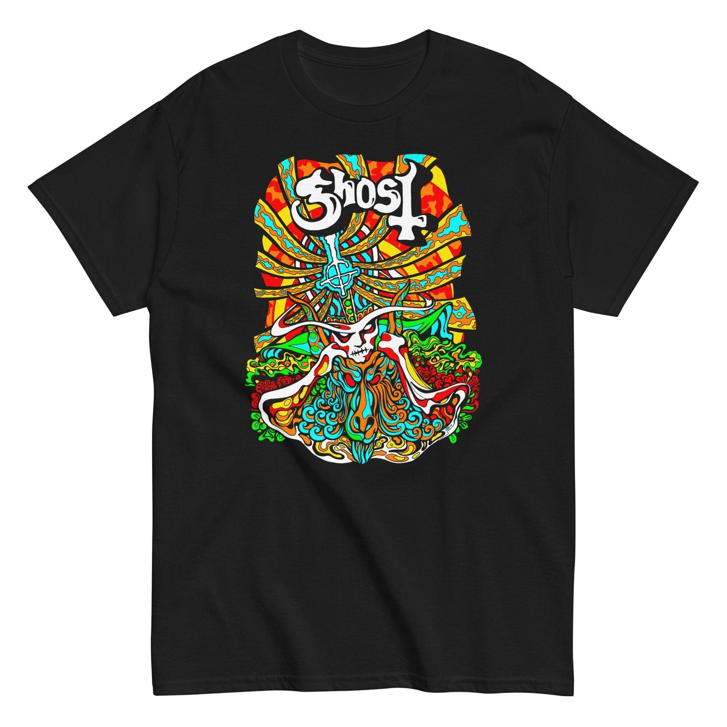 MerchMoment Ghost - Psychedelic T-Shirt [Apparel] Black