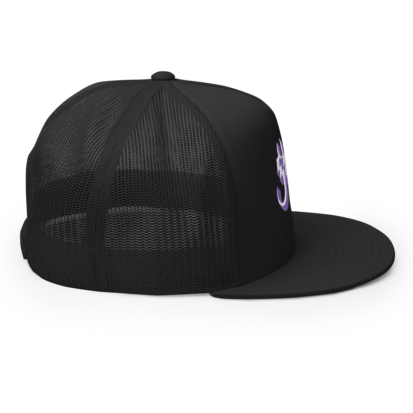 MERCHMOMENT Ghost Purple Logo Embroidered Trucker Hat [Apparel] - Rock Band Apparel
